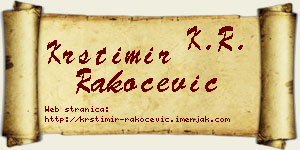 Krstimir Rakočević vizit kartica